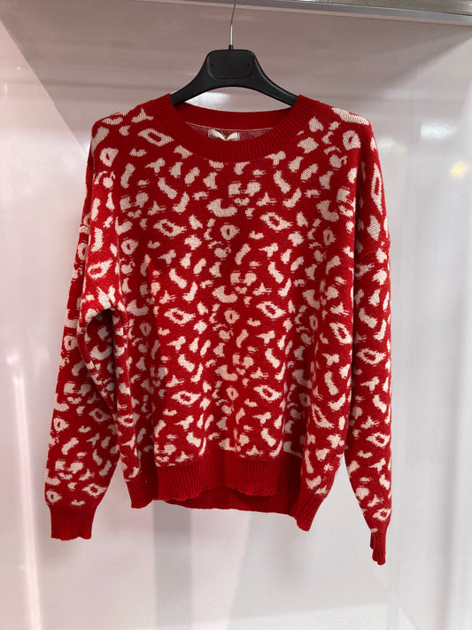 Damen Pullover in Leoparden Print