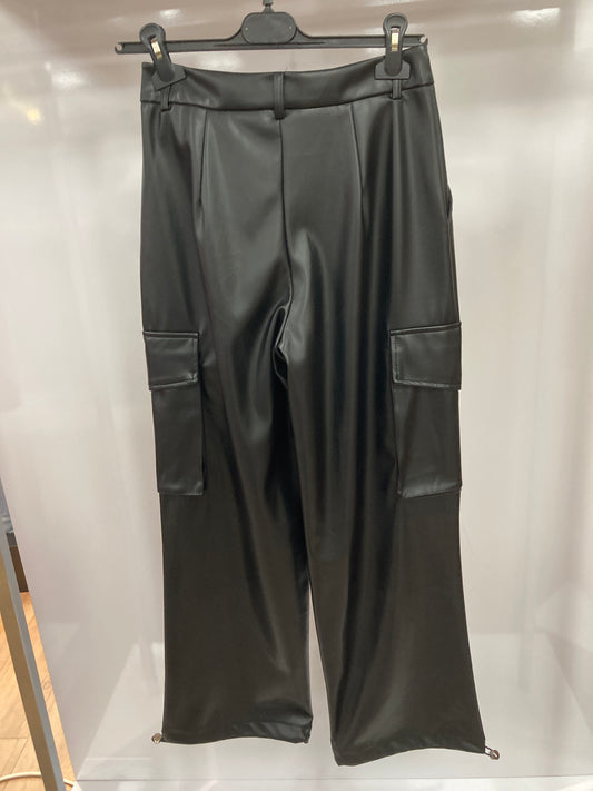 Leder Cargohose