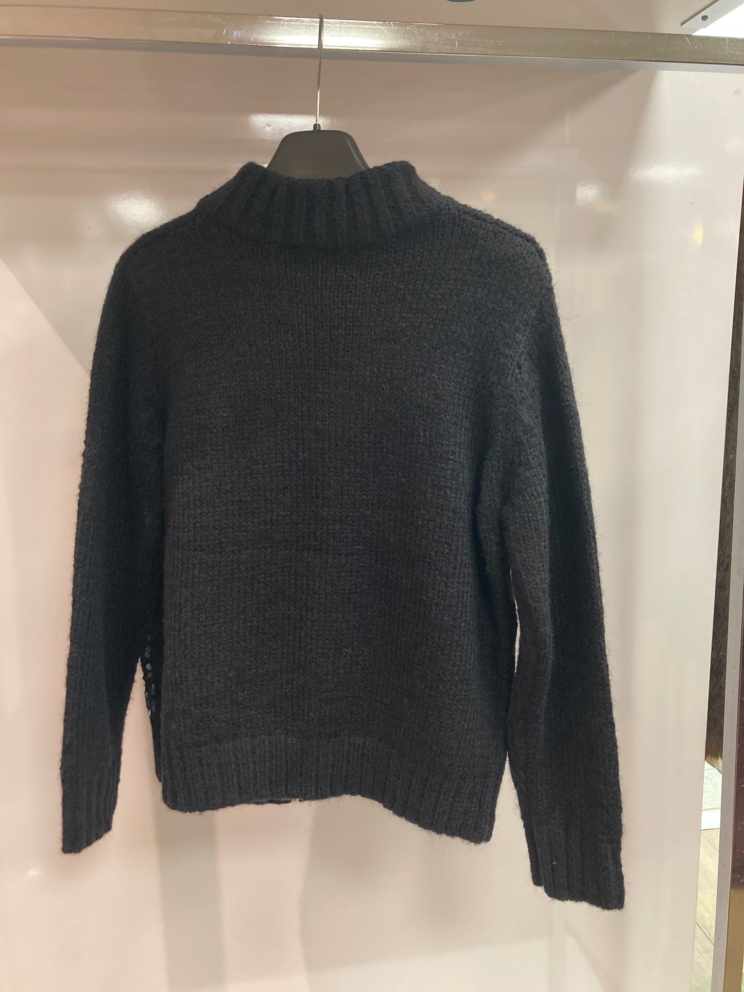 Damen Strick Jacke mit Pailletten