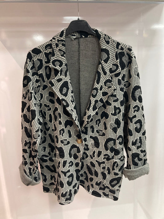 Damen Blazer mit Leoparden Print