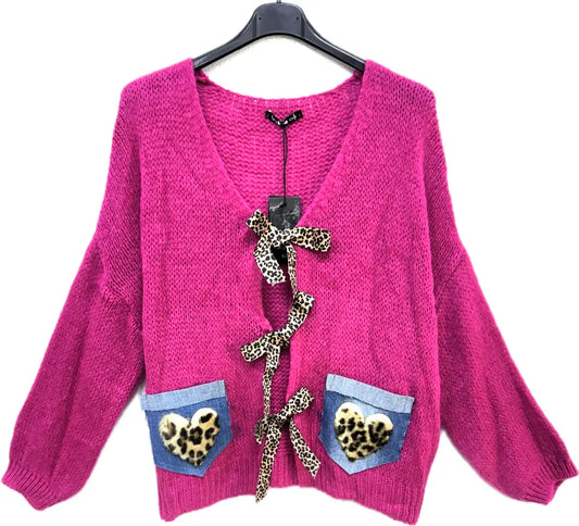 Strickjacke mit leotard Herzen und Schleife