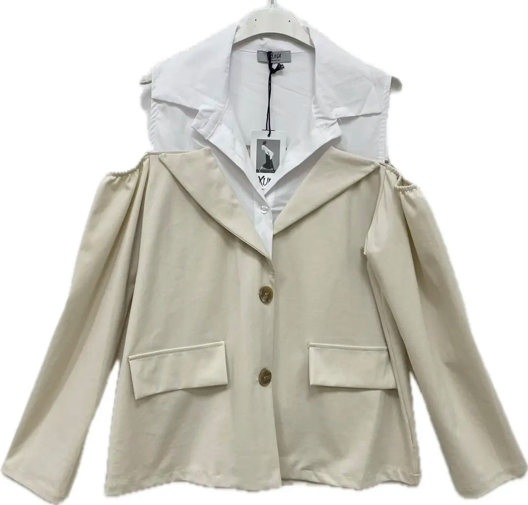 Jacke mit Bluseneinsatz