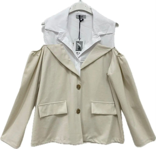 Jacke mit Bluseneinsatz