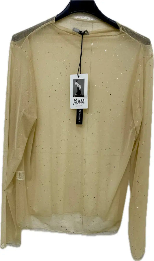 Chiffon Oberteil Glitzer