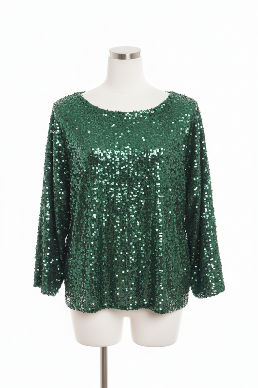 Damen Oberteil mit Pailletten