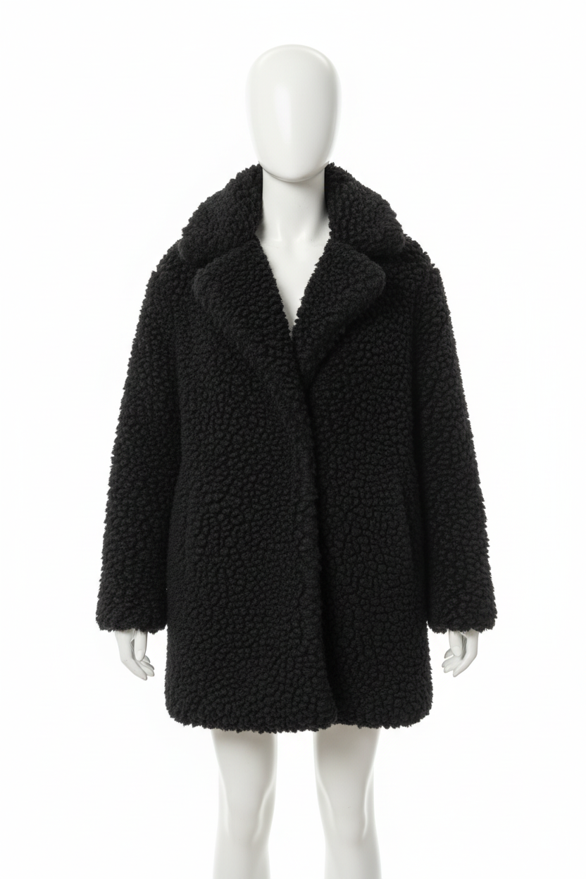 Mantel im Teddy look