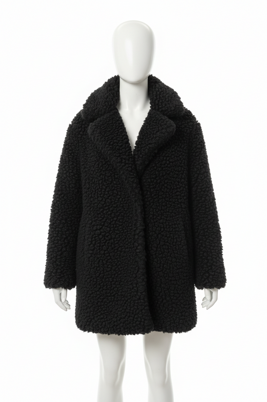 Mantel im Teddy look