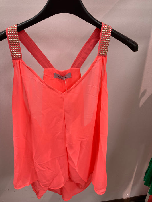 Top mit Glitzer an den Schultern