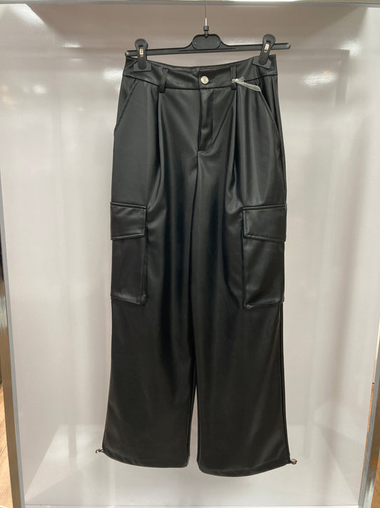Leder Cargohose