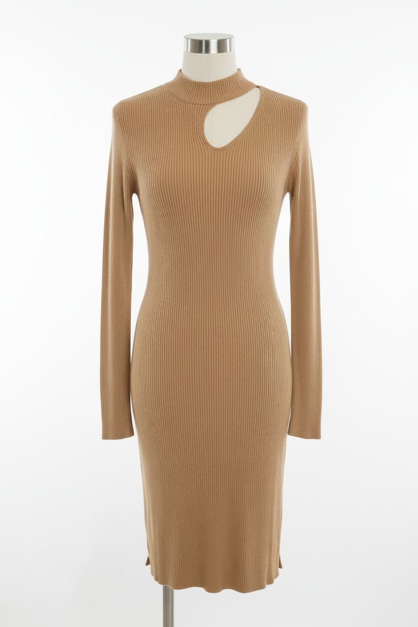 Langer Pullover mit Schulterfrei