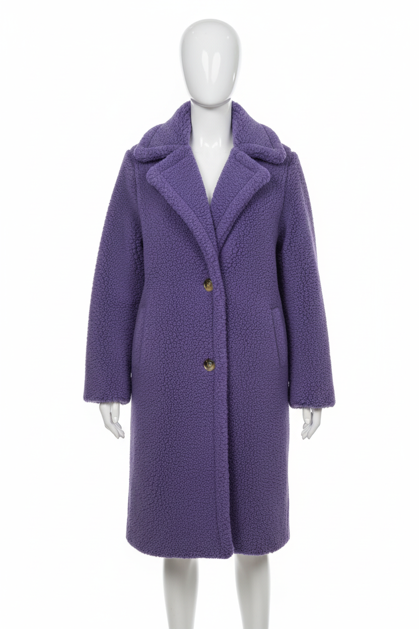 Mantel mit Plüschfell