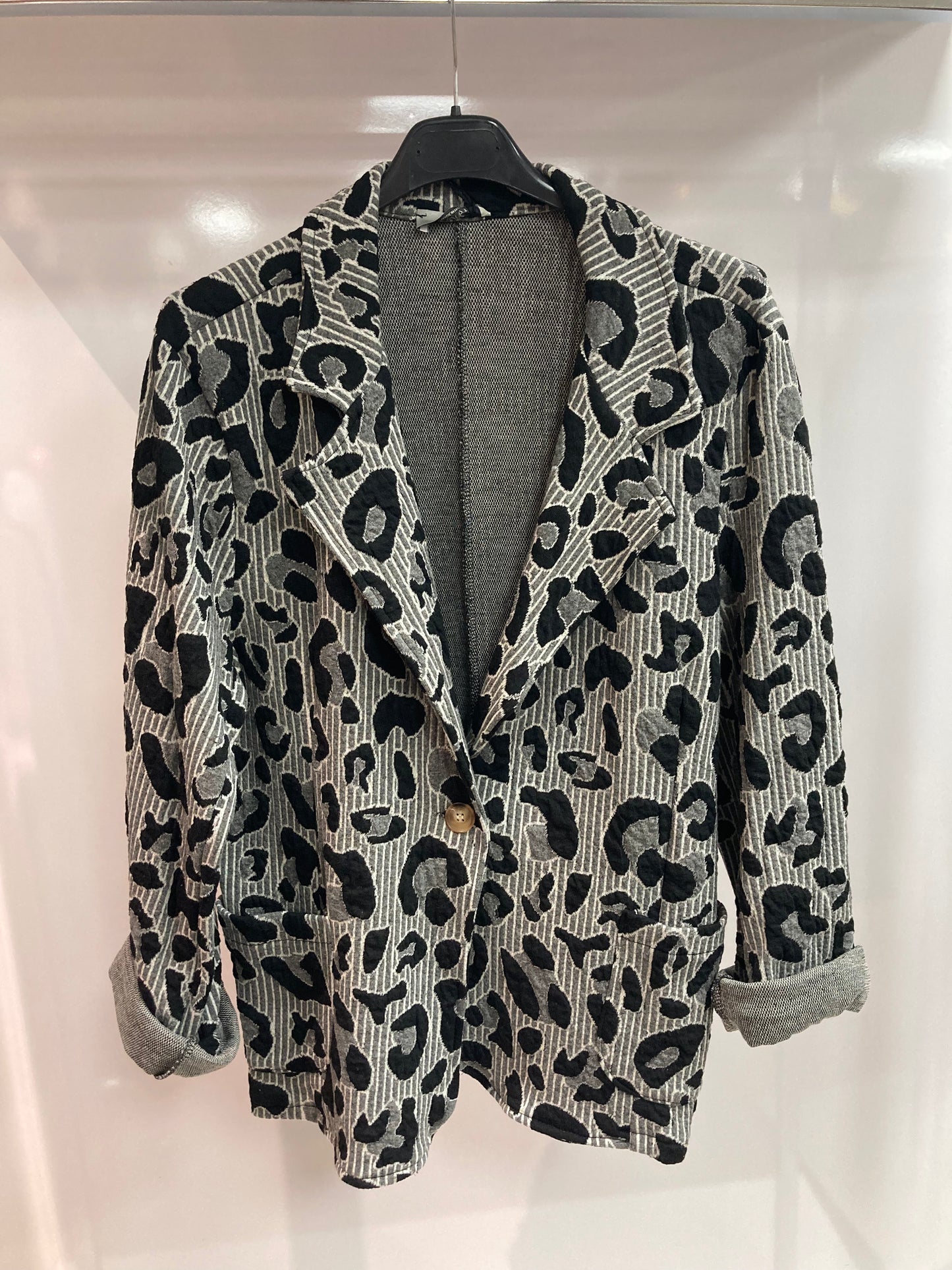 Damen Blazer mit Leoparden Print