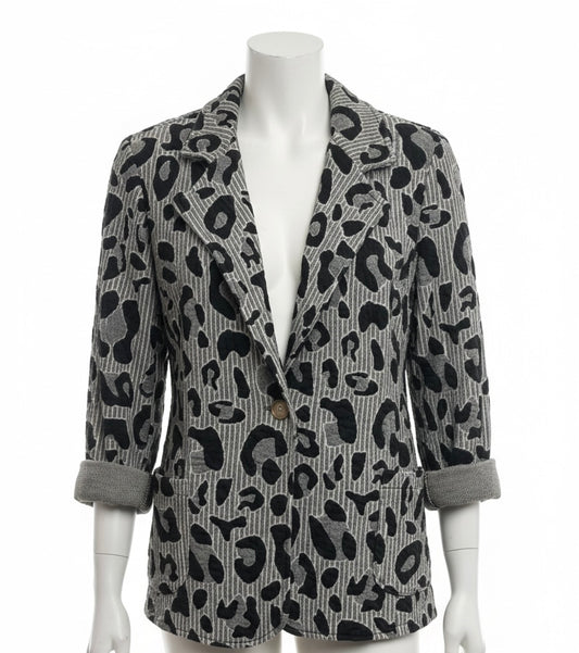 Damen Blazer mit Leoparden Print