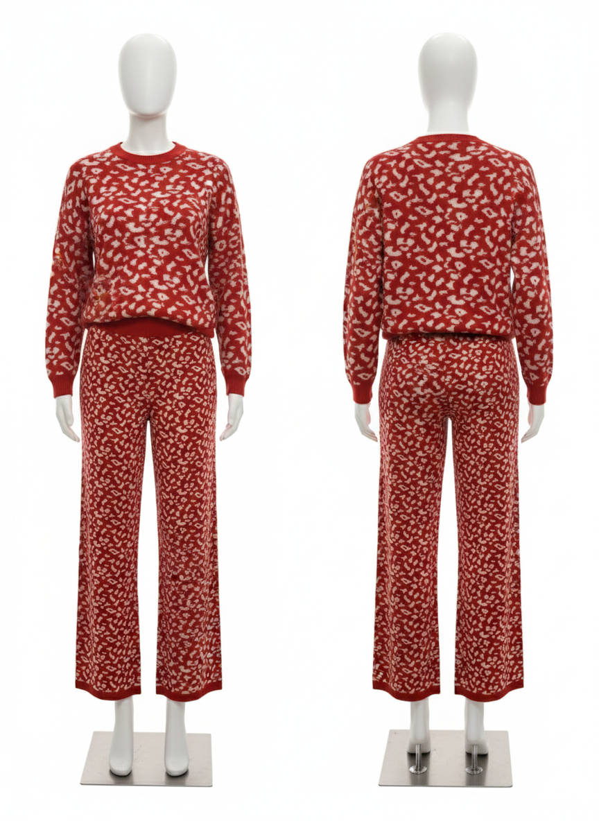 Damen Hose mit Leoparden Muster