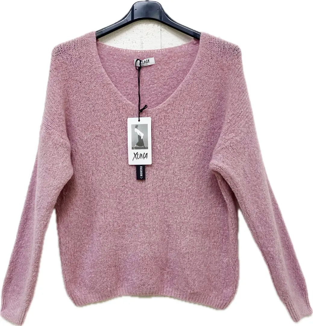 Kuschelpullover mit V Ausschnitt