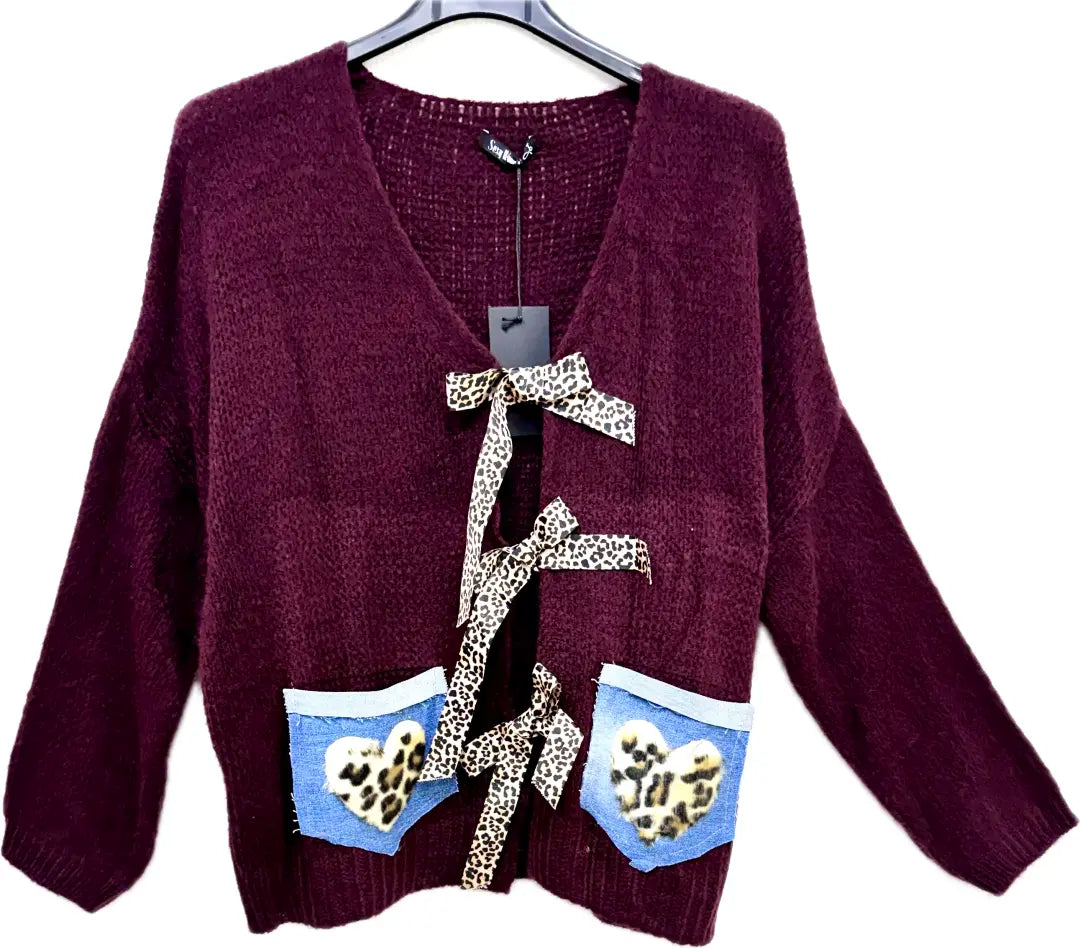 Strickjacke mit leotard Herzen und Schleife