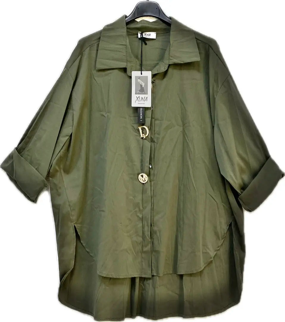 Oversized Bluse mit 3/4 Arm