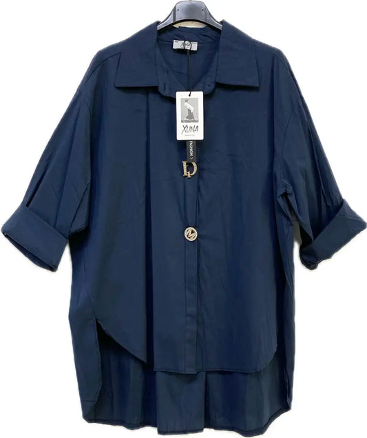 Oversized Bluse mit 3/4 Arm