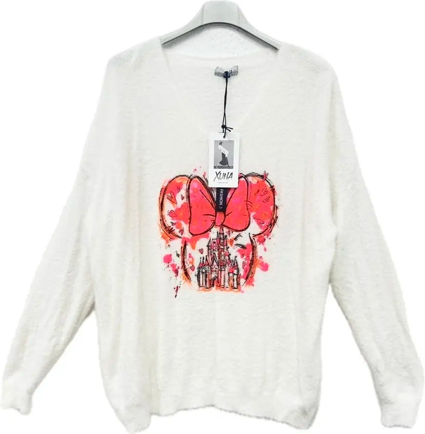 Pullover mit Minnie Maus Schloss