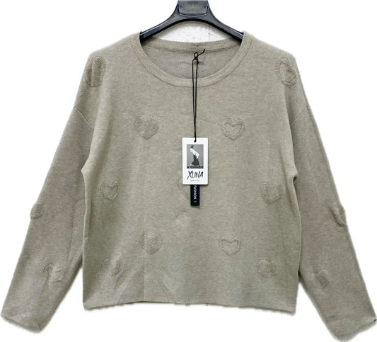 Pullover mit Herzen
