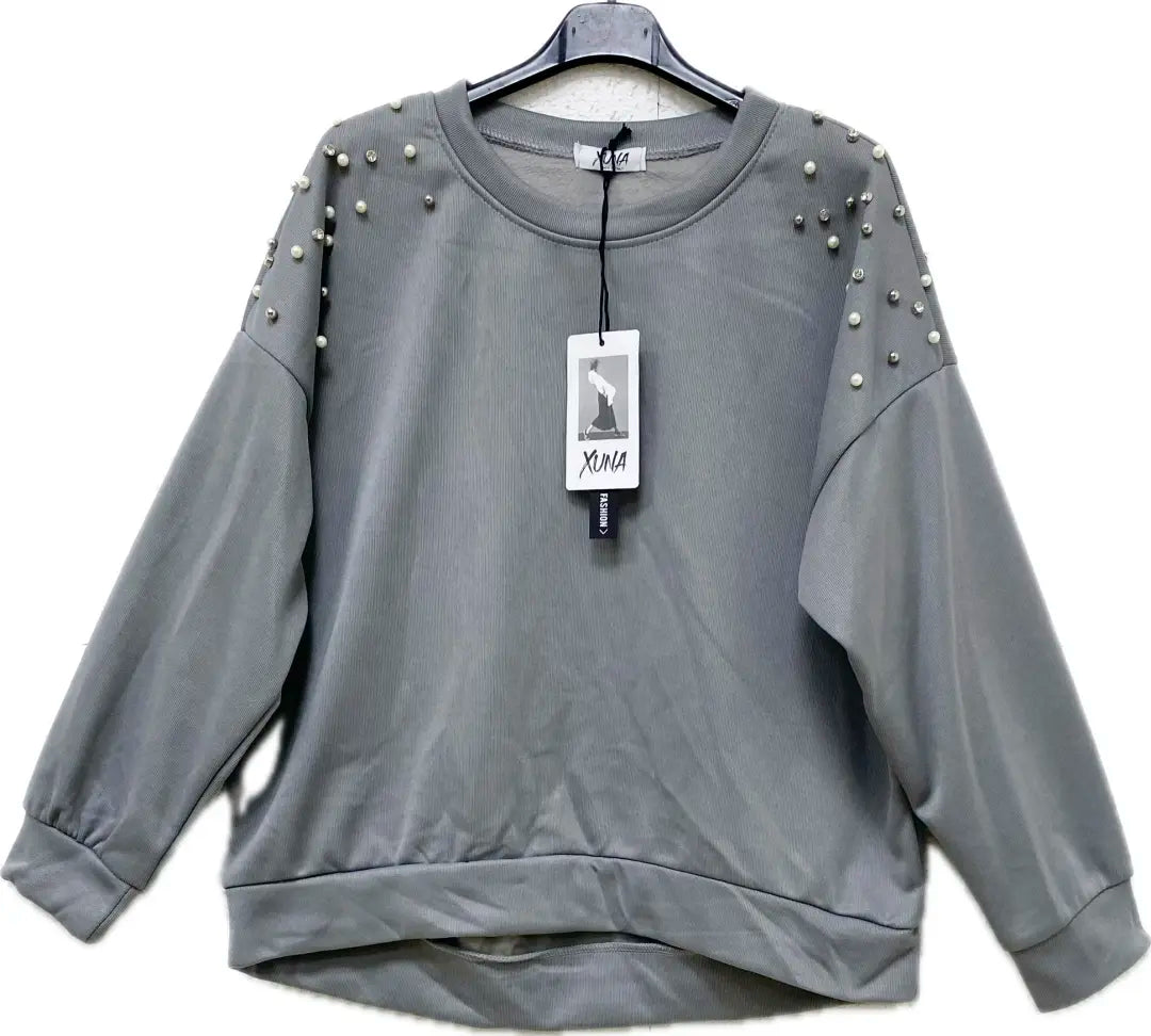 Sweatshirt mit Perlen